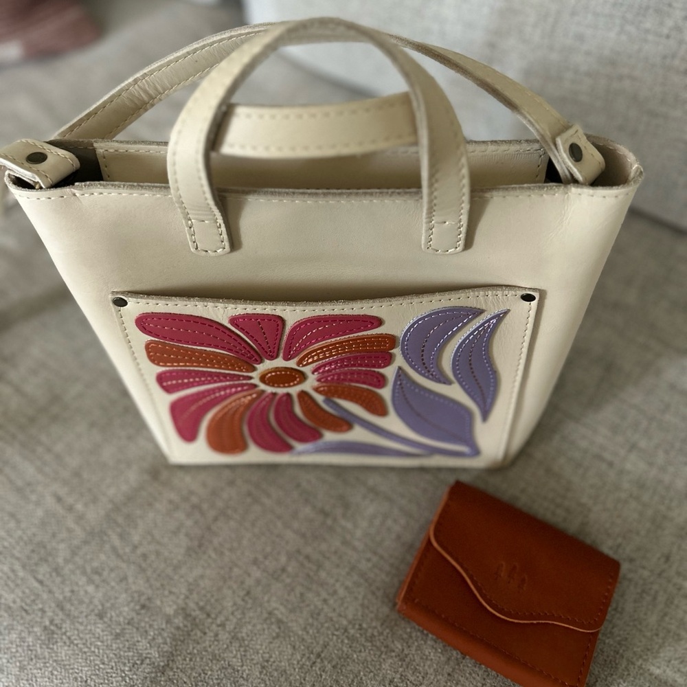 New Portland Leather Limited Edition Mini Crossbody Tote and Small Wallet - Picture 3 of 11
